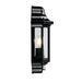 Saxby 1818PIR Traditional PIR half lantern IP44 15W Satin black paint & clear pc 15W LED E27 (Required) - westbasedirect.com