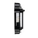 Saxby 1818PIR Traditional PIR half lantern IP44 15W Satin black paint & clear pc 15W LED E27 (Required) - westbasedirect.com