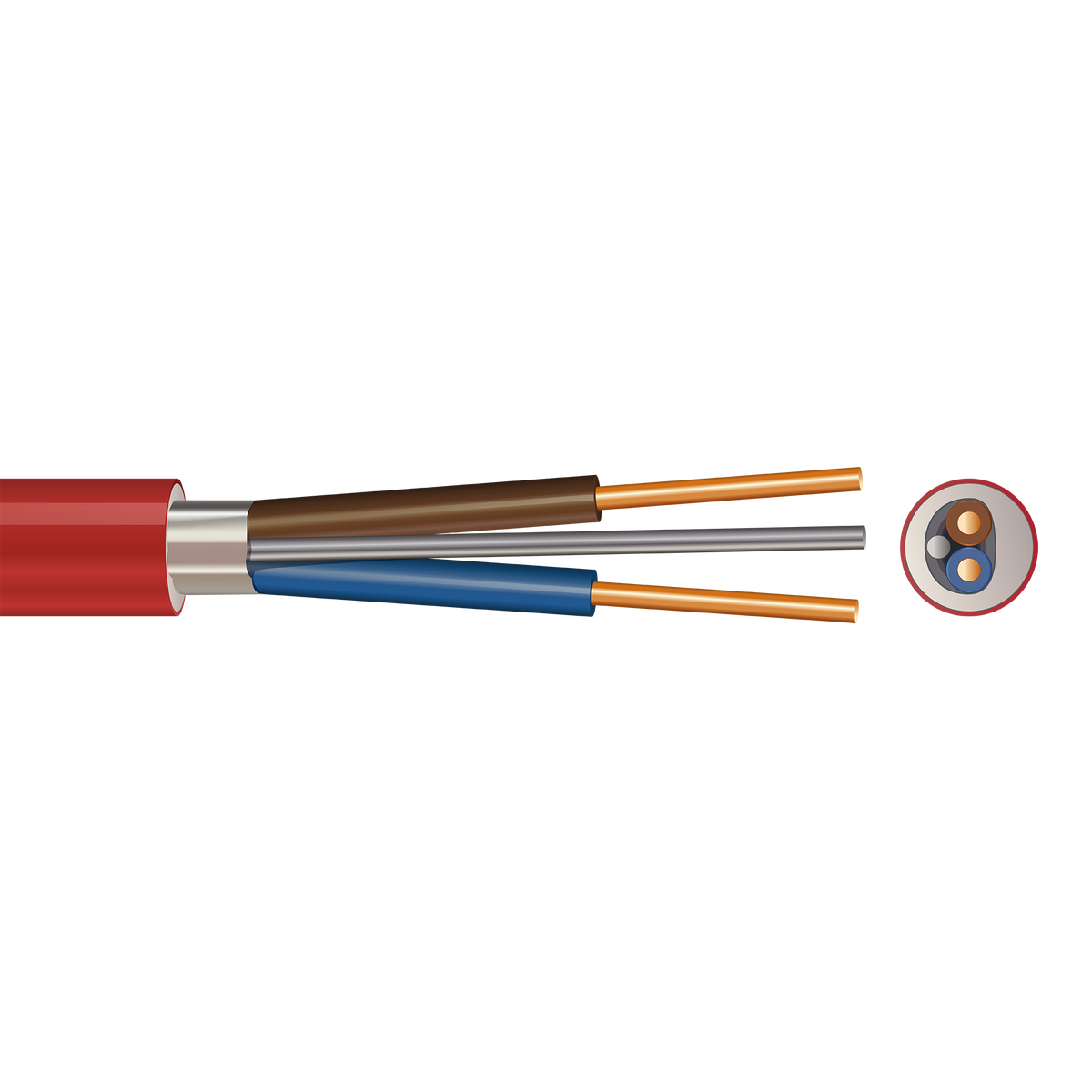 2 Core 1.5mm Fire Resistant Red Cable - 100m Drum — B2Belectrical.com