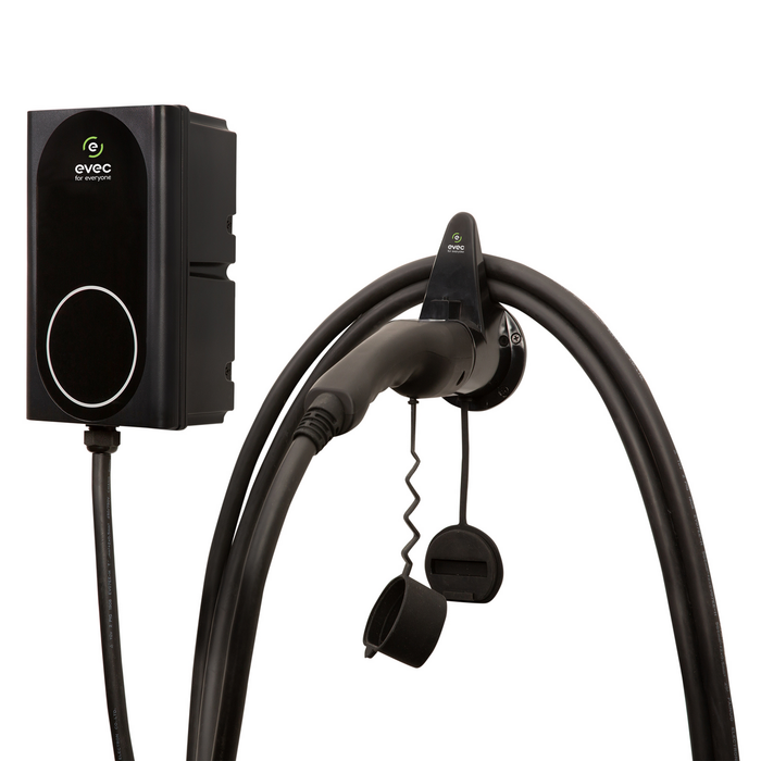 EVEC VEC03 Wall Mounted Smart EV Charger 7.4kW Single Phase Tethered Universal Socket Type 2 5M