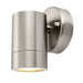 Saxby 13801 Palin 1lt wall IP44 7W Brushed stainless steel & clear glass 7W LED GU10 (Required) - westbasedirect.com