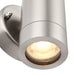 Saxby 13801 Palin 1lt wall IP44 7W Brushed stainless steel & clear glass 7W LED GU10 (Required) - westbasedirect.com