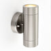 Saxby 13802 Palin 2lt wall IP44 7W Brushed stainless steel & clear glass 2 x 7W LED GU10 (Required) - westbasedirect.com