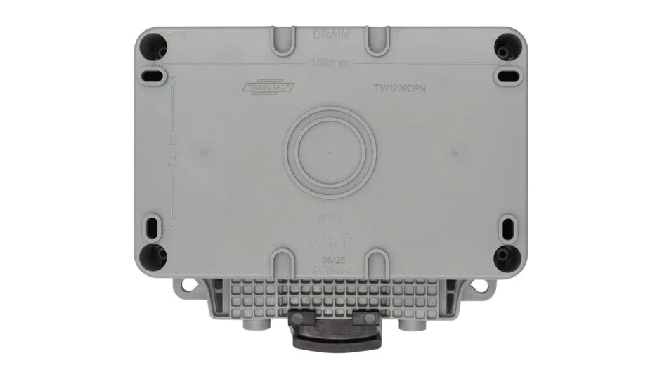Timeguard TW1209DPN Weathersafe IP66 Twin Gang 13A Switched Socket DP with Neon