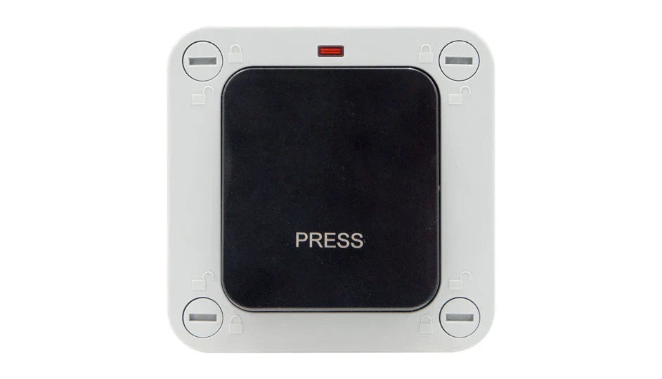 Timeguard TW1226 Weathersafe IP66 Single Gang 20AX Press Switch with Neon - westbasedirect.com