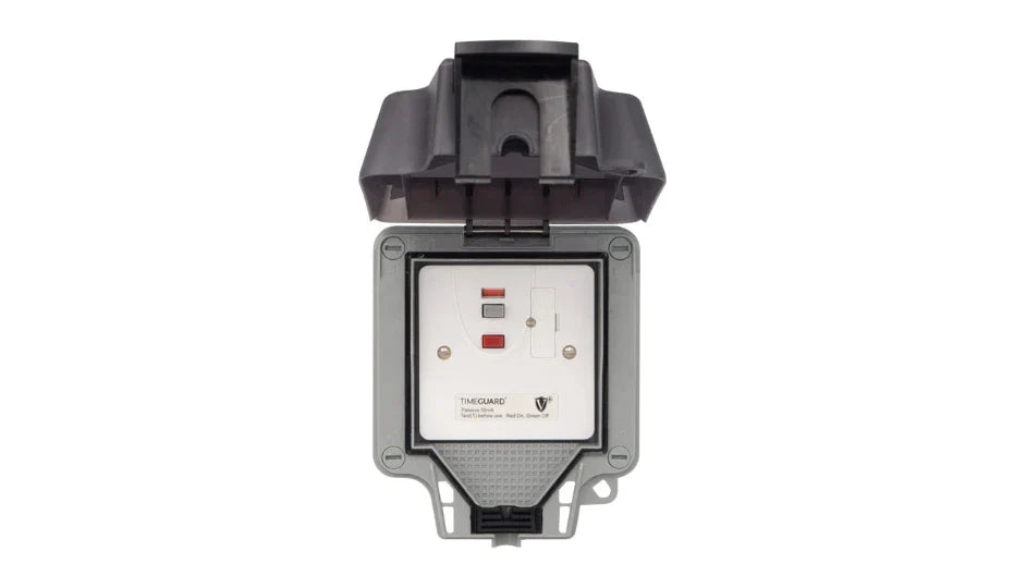 Timeguard TW1460P Weathersafe IP66 Single Gang 13A Unswitched Spur with Passive RCD - westbasedirect.com