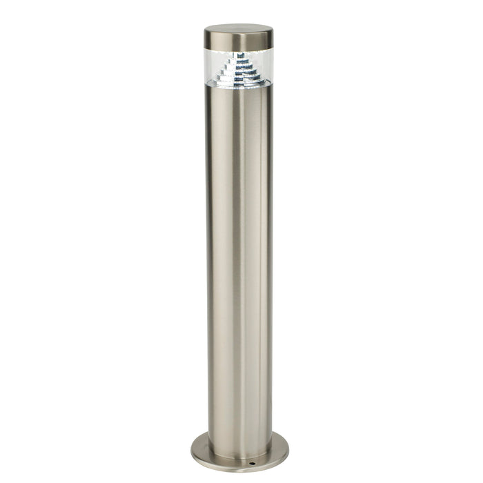 Saxby 13929 Pyramid post IP44 3.3W Brushed stainless steel & clear pc 3.3W LED (SMD 2835) Daylight white - westbasedirect.com