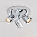 Saxby 39167 Knight 3lt round IP44 7W Chrome effect plate & clear glass 3 x 7W LED GU10 (Required) - westbasedirect.com