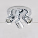 Saxby 39167 Knight 3lt round IP44 7W Chrome effect plate & clear glass 3 x 7W LED GU10 (Required) - westbasedirect.com