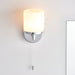 Saxby 39608 Lipco 1lt wall IP44 28W Chrome effect plate & matt opal duplex glass 28W G9 clear capsule (Required) - westbasedirect.com