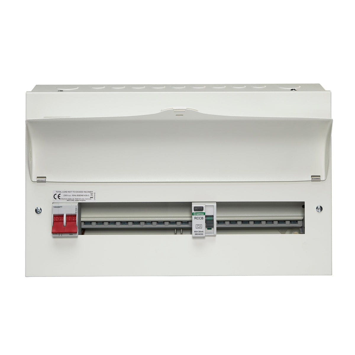 Crabtree 516/2983B Starbreaker 16 Way (9+7) Split Load Consumer Unit w ...