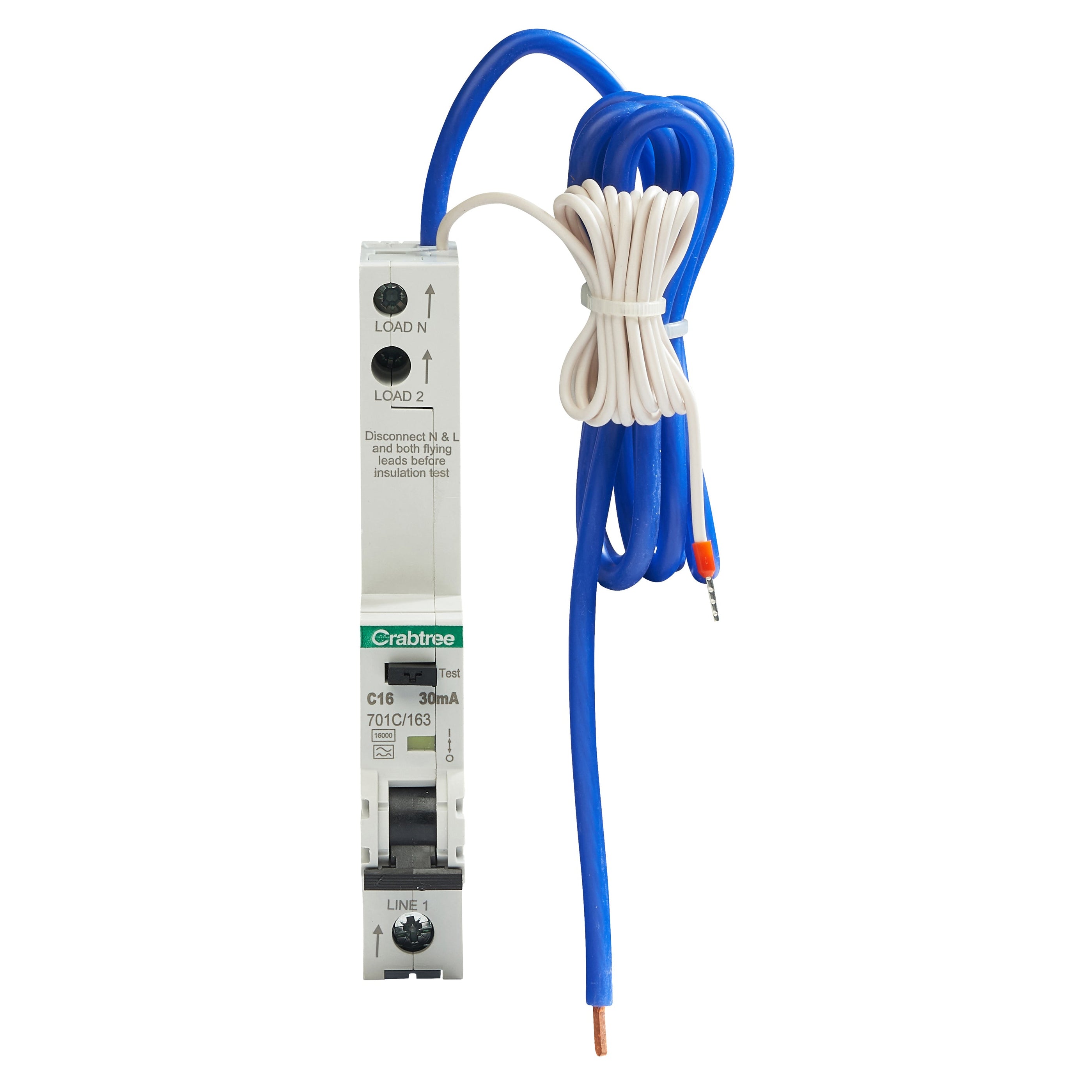Buy Crabtree 701C/163/LT Polestar Compact 16A Type A RCBO Long Tail ...