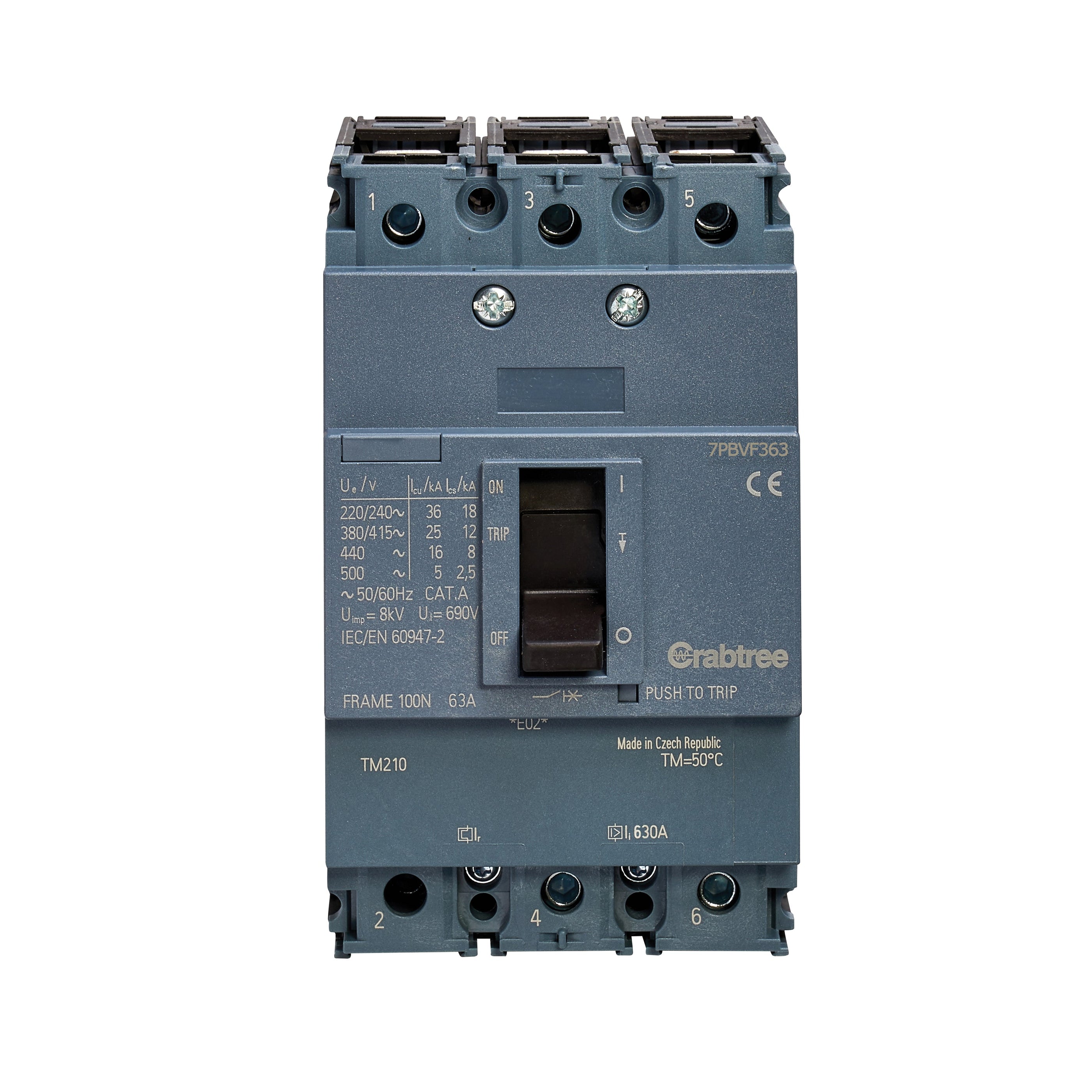 Buy Crabtree 7PBVF363 Powerstar 63A 25kA 3P MCCB FTFM with Box ...