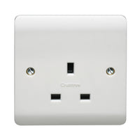 Crabtree CR1255 Instinct White Moulded 13A 1 Gang Unswitched Socket