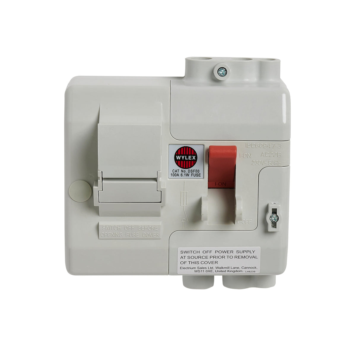 Wylex DSF80M 80A Hauptschalter / Schaltersicherung – Metallener Haustrenner, Switchfuse Für Verteiler