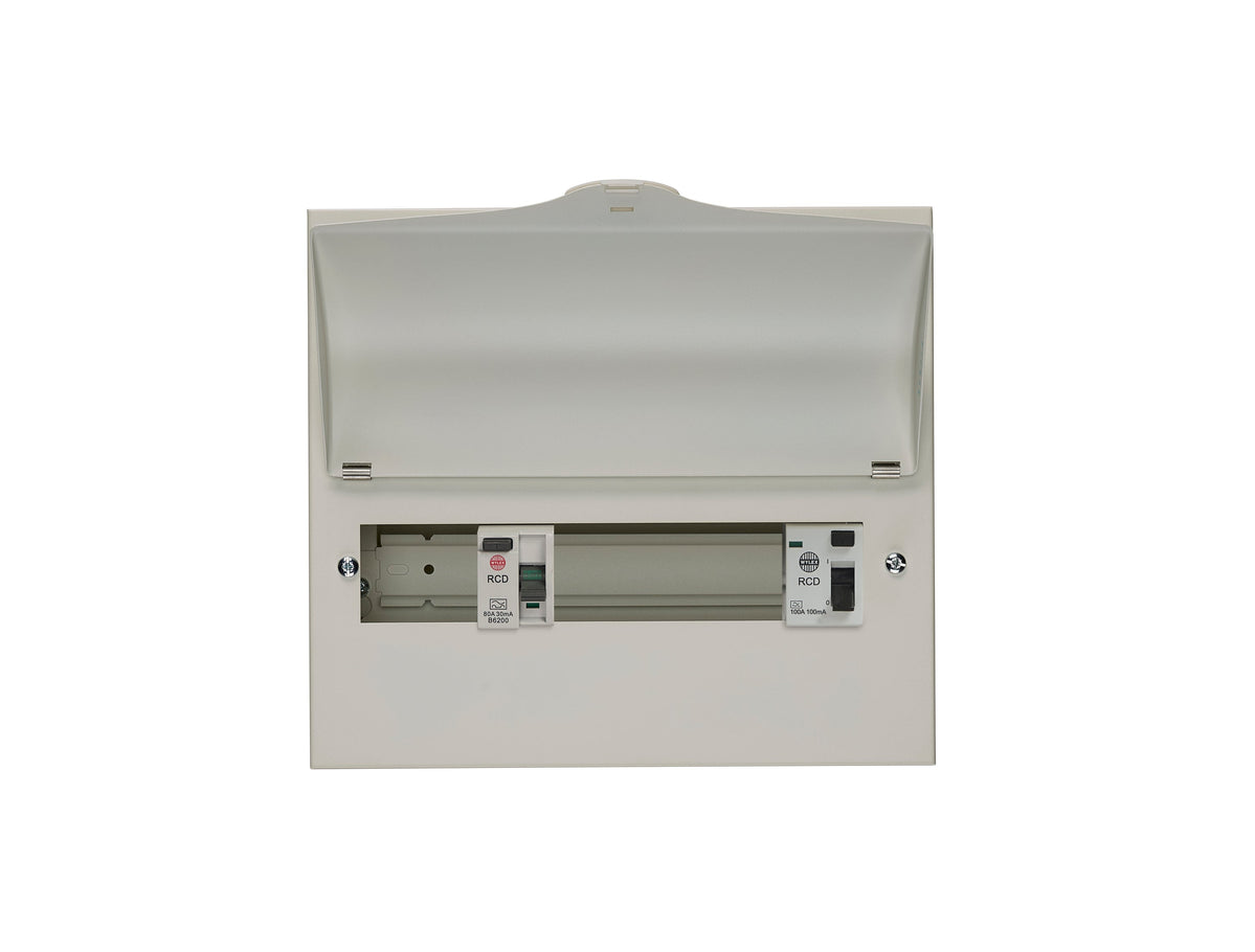Wylex NMSTM9SLM 9 Way Split Load Consumer Unit with 100A 100mA Time De ...