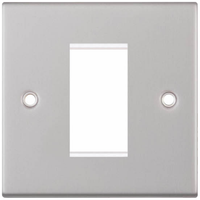 Selectric 5M-1 5M 1 Aperture Euro Media / Data Plate - Satin Chrome