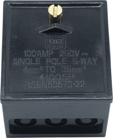 BG 4100SP 3 Way 100A Single Pole Heavy Duty Junction Box - westbasedirect.com