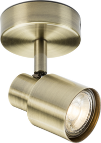 Knightsbridge CSP1AB 230V GU10 Single Spotlight - Antique Brass