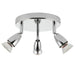 Saxby 43279 Amalfi 3lt round spotlight chrome 35W Chrome effect plate 3 x 35W GU10 reflector (Required) - westbasedirect.com