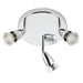 Saxby 43279 Amalfi 3lt round spotlight chrome 35W Chrome effect plate 3 x 35W GU10 reflector (Required) - westbasedirect.com