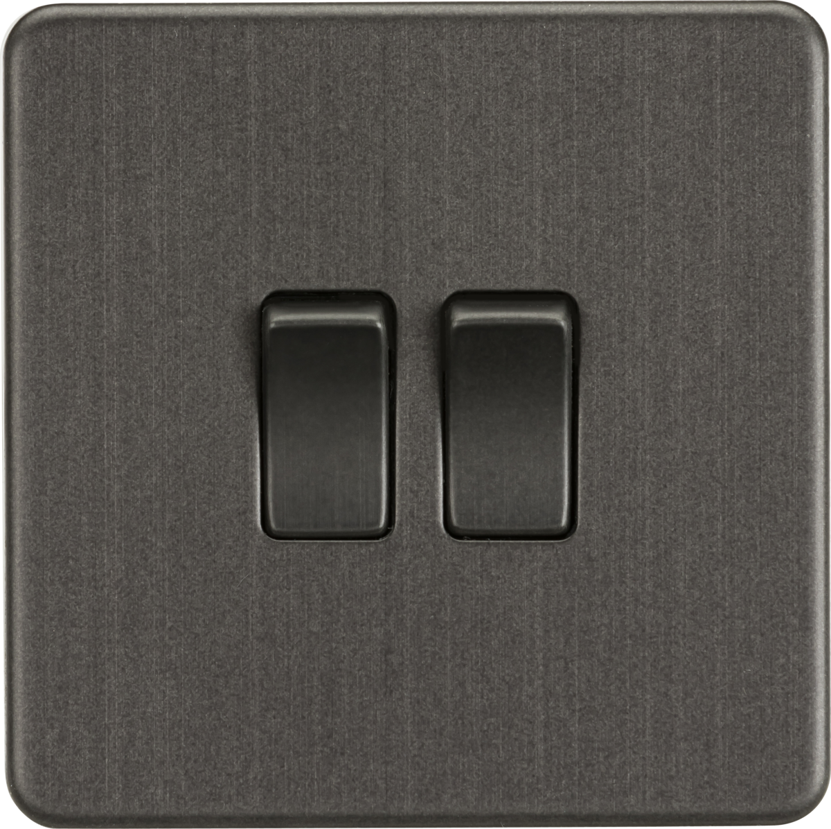 Knightsbridge SF3000SB Screwless 10AX 2G 2-Way Switch - Smoked Bronze ...