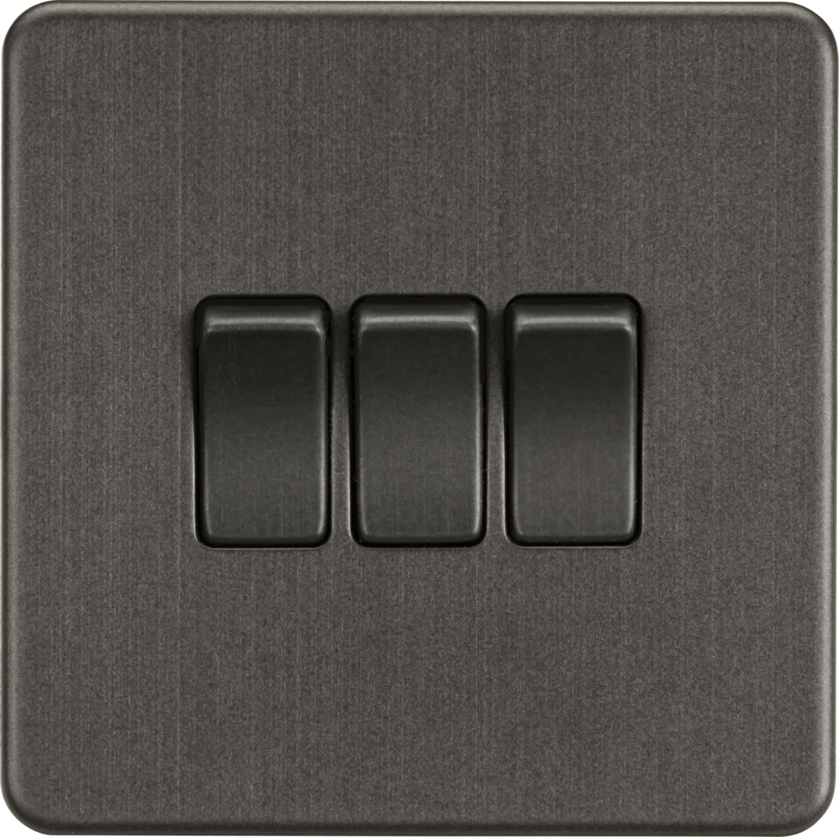 Knightsbridge SF4000SB Screwless 10AX 3G 2-Way Switch - Smoked Bronze ...