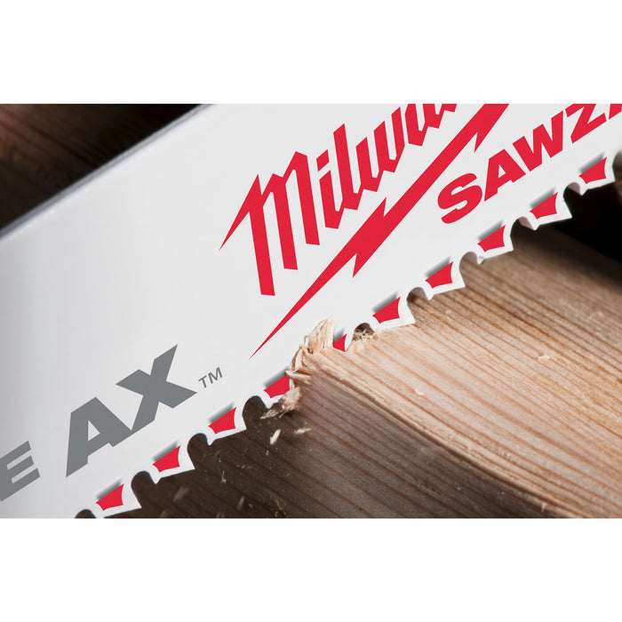 Milwaukee 48475021 SAWZALL 150mm 5TPi Wood with Nails Heavy Duty Demolition Saw Blade - Pack of 5 - westbasedirect.com