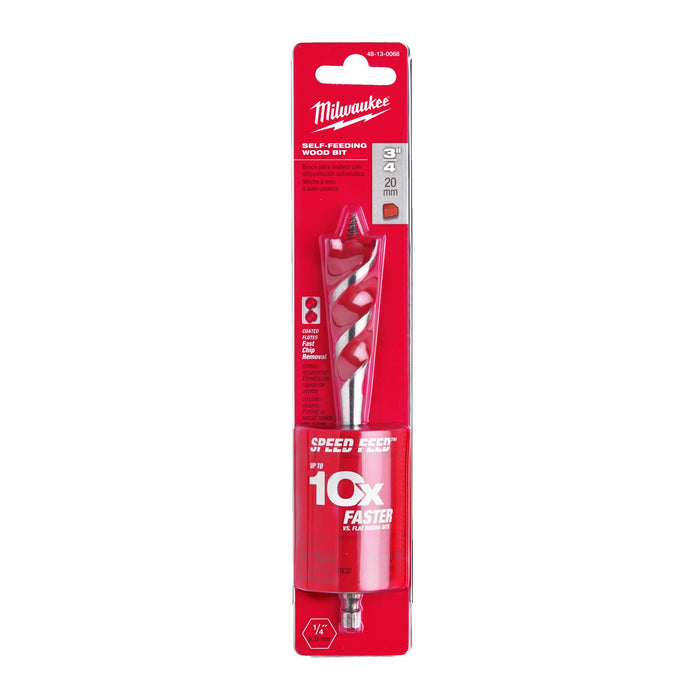 Milwaukee 4932479473 Wood Speed Feed Drill Bit 20x165mm - westbasedirect.com