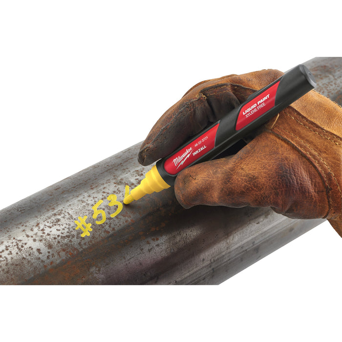 Milwaukee 4932492143 INKZALL Liquid Paint Marker Pen - Red - westbasedirect.com