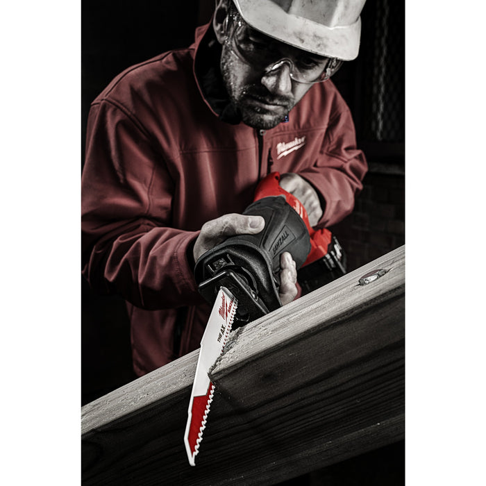 Milwaukee 48475026 SAWZALL 230mm 5TPi Wood with Nails Heavy Duty Demolition Saw Blade - Pack of 5 - westbasedirect.com