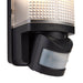 Saxby 48739 Motion PIR 1lt wall IP44 10W Frosted & black pc 10W LED E27 (Required) - westbasedirect.com