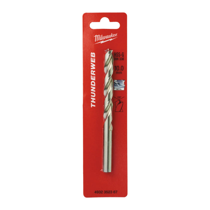 Milwaukee 4932352367 Metal HSS-G Thunderweb Drill Bit (DIN338) 10x133mm - westbasedirect.com