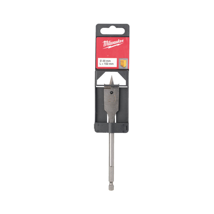 Milwaukee 4932363138 Wood Flat Drill Bit 20x160mm - westbasedirect.com