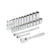 Milwaukee 4932464943 1/4" Drive 28-piece Ratchet + Socket Set Metric - westbasedirect.com