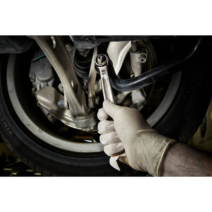 Milwaukee 4932464994 15 Piece MAXBITE Ratcheting Metric Combination Spanner Set - westbasedirect.com