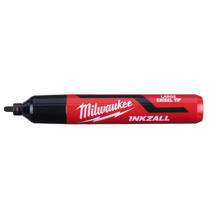 Milwaukee 4932471554 INKZALL Black L Chisel Tip Marker Pen Set - 3 Piece