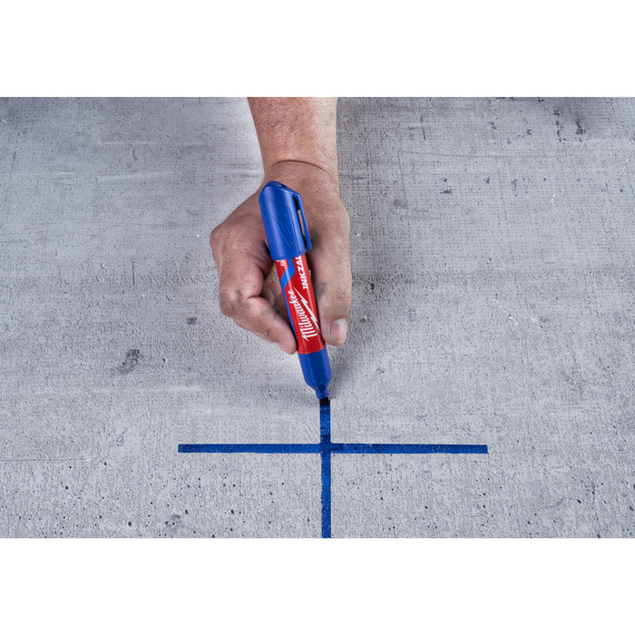 Milwaukee 4932471557 INKZALL Blue L Chisel Tip Marker Pen