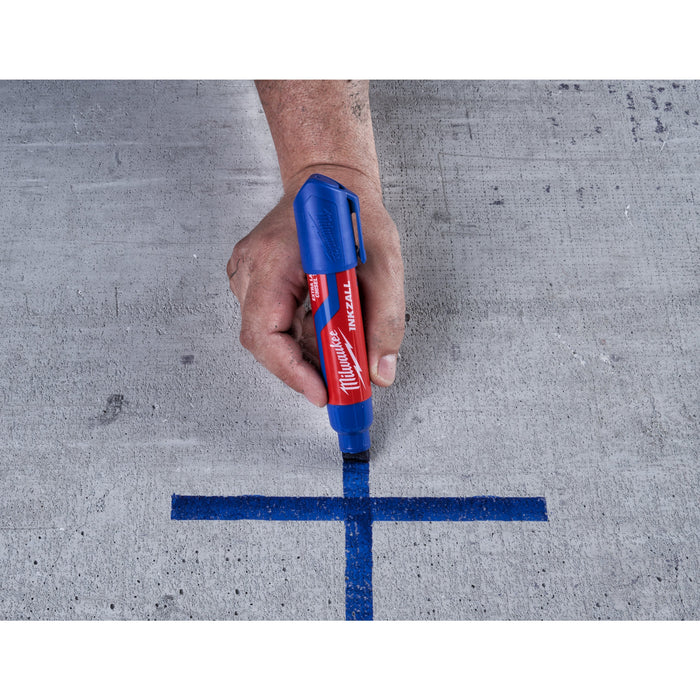 Milwaukee 4932471561 INKZALL Blue XL Chisel Tip Marker Pen