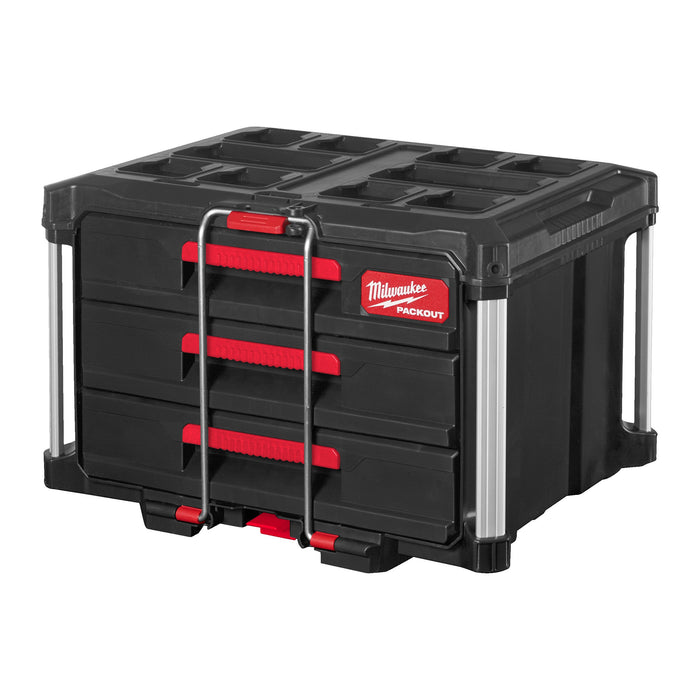 Milwaukee PACKOUT Rolling Drawer, 3 Drawer Tool Box & Slim Organiser Kit