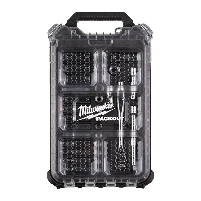 Milwaukee 4932478813 3/8" Metric 32-piece Ratchet & Socket PACKOUT Set - westbasedirect.com