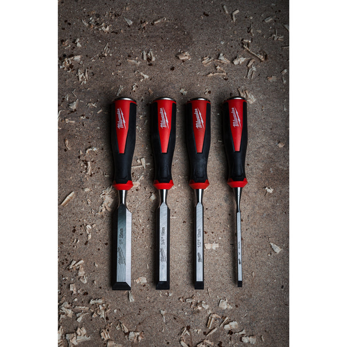 Milwaukee 4932479897 Beveled Edge Chisel Set - 4 Piece - westbasedirect.com