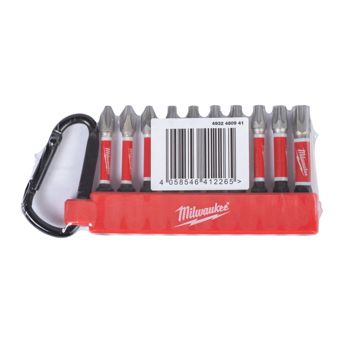 Milwaukee 4932480941 SHOCKWAVE Impact Duty Screwdriver Bit Carabiner Set 1 - 10 Piece - westbasedirect.com