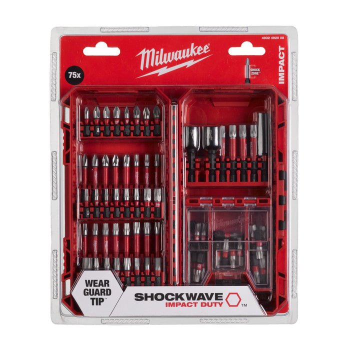 Milwaukee 4932492008 SHOCKWAVE Impact Duty Screwdriver Bit - 75 Piece - westbasedirect.com