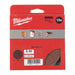 Milwaukee 4932492174 125mm Grit 80 Round Standard Sanding Discs - Pack of 10 - westbasedirect.com