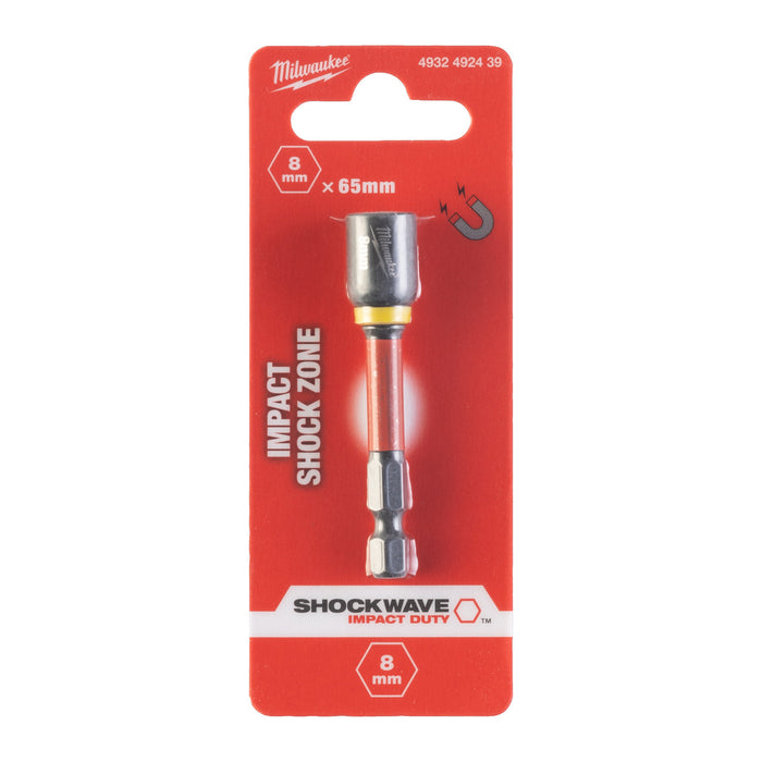 Milwaukee 4932492439 SHOCKWAVE Gen II Magnetic Nut Driver HEX8x65mm - westbasedirect.com