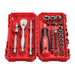 Milwaukee 4932498381 1/4" Metric Ratchet + Socket Set - 38 Piece - westbasedirect.com