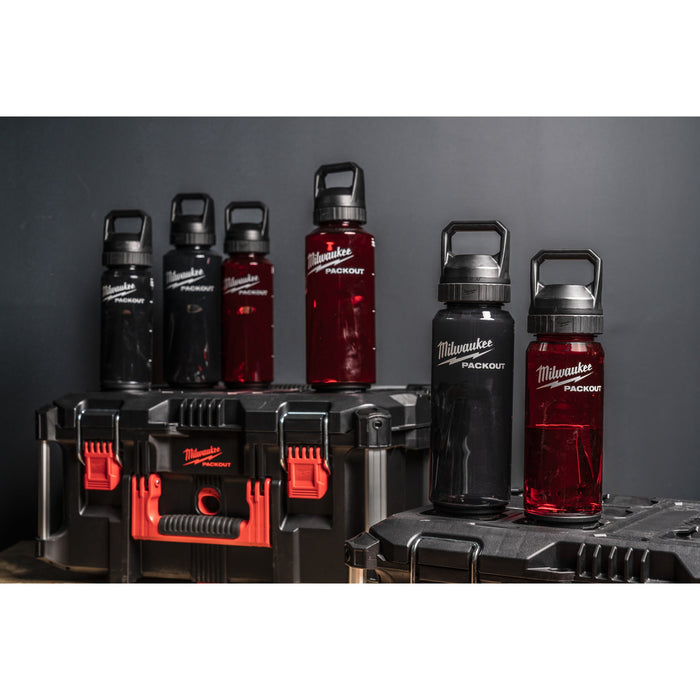 Milwaukee 4932498639 PACKOUT 740ml Plastic Bottle Chug Lid Black - westbasedirect.com