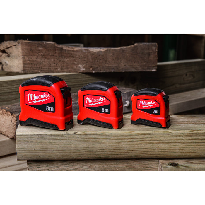 Milwaukee 4932498785 SLIM (Gen 2) Tape Measure - 8m - westbasedirect.com
