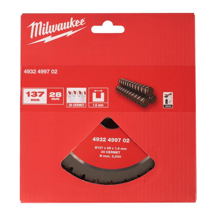 Milwaukee 4932499702 137mm Circular Saw Blade for Rebar Cutter - westbasedirect.com